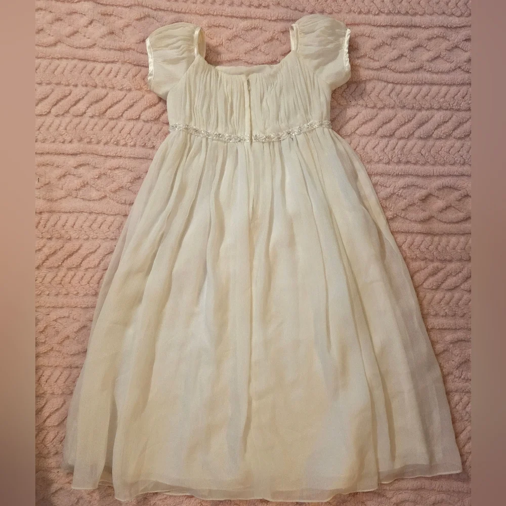 David's Bridal Ivory Flower Girl Or First Communion Dress - Picture 2 of 3